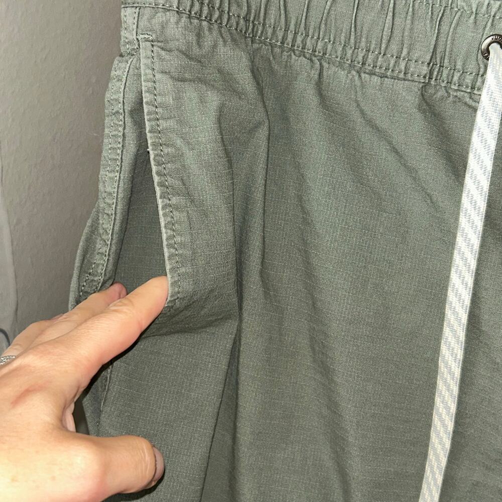 Vuori XL Ripstop Pants army green cotton ripstop Drawstring Casual - Picture 3 of 8